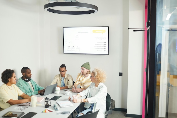 Réunion de famille au bureau